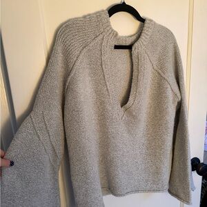 Cozy Gray Free People Women's Sweater